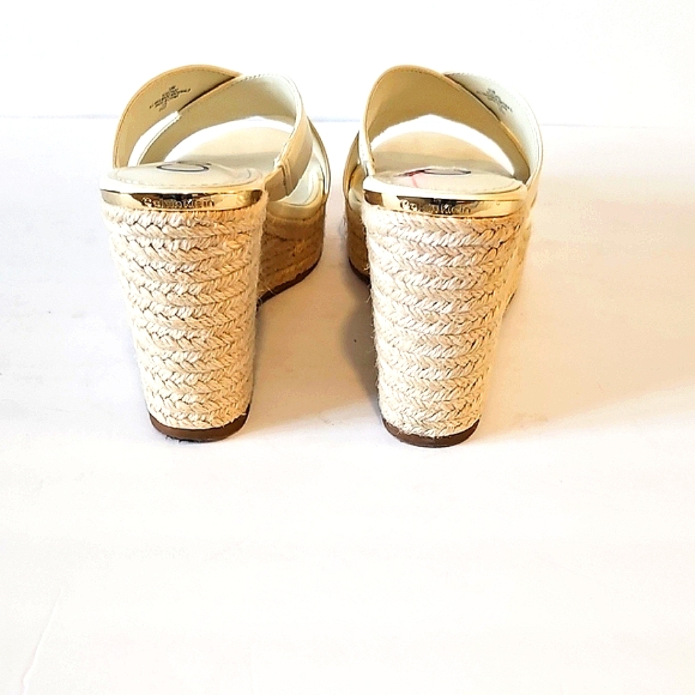 Calvin Klein Cream Platform Sandals - Picture 4 of 7